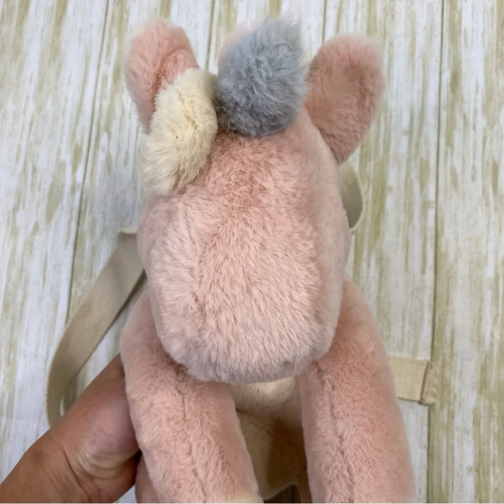 Zara Kids Pink Plush Unicorn Backpack